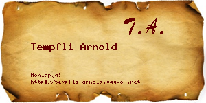 Tempfli Arnold névjegykártya